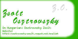 zsolt osztrovszky business card